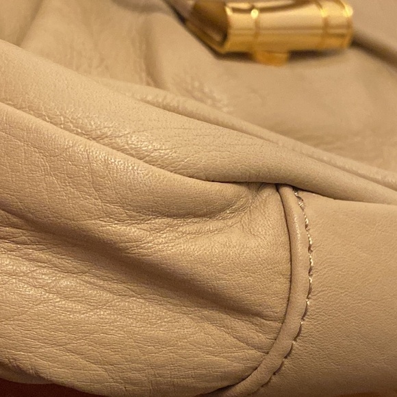 Bardot Rose Women’s Medium Tan Vegan Leather Satchel Shoulder Bag. - Picture 4 of 12